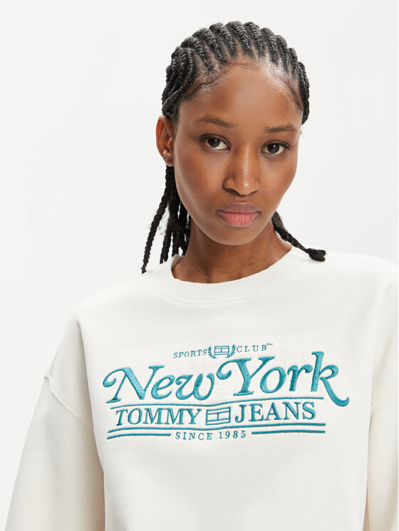 Tommy Jeans Tommy Jeans Majica dugih rukava Varsity DW0DW17786 Écru Boxy Fit