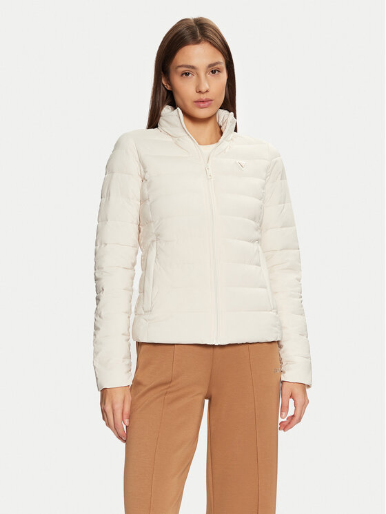 Guess Guess Demisezoninė striukė V4YL04 WF3X0 Écru Regular Fit