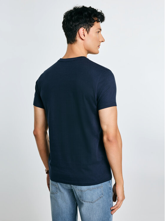 BIG STAR BIG STAR T-Shirt SERER Granatowy Basic Fit