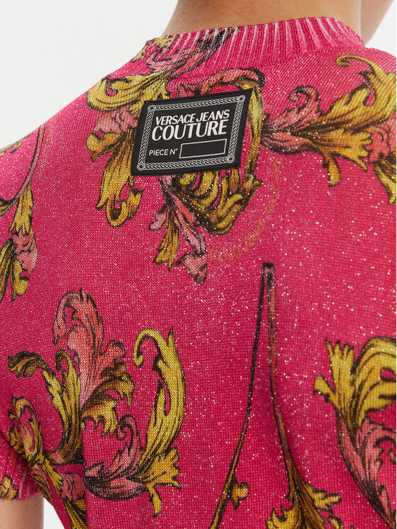 Versace Jeans Couture Versace Jeans Couture Sweter 78HAFM07 Różowy Slim Fit