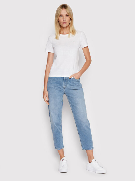 Tommy Jeans Džinsai Mom Jean DW0DW11588 Mėlyna Mom Fit • Modivo.lt