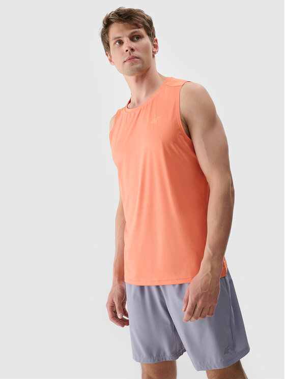 4F 4F Tank top BASIC+ Pomarańczowy Regular Fit