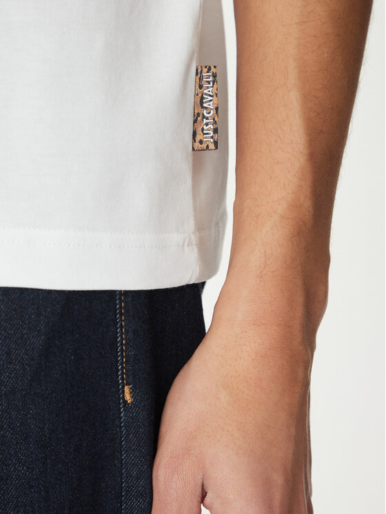 Just Cavalli Just Cavalli T-Shirt 78OAHT01 Bílá Regular Fit
