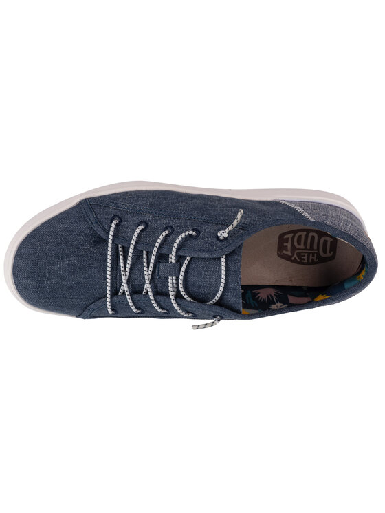 Hey Dude Hey Dude Sneakersy Hey Dude Craft Linen Granatowy