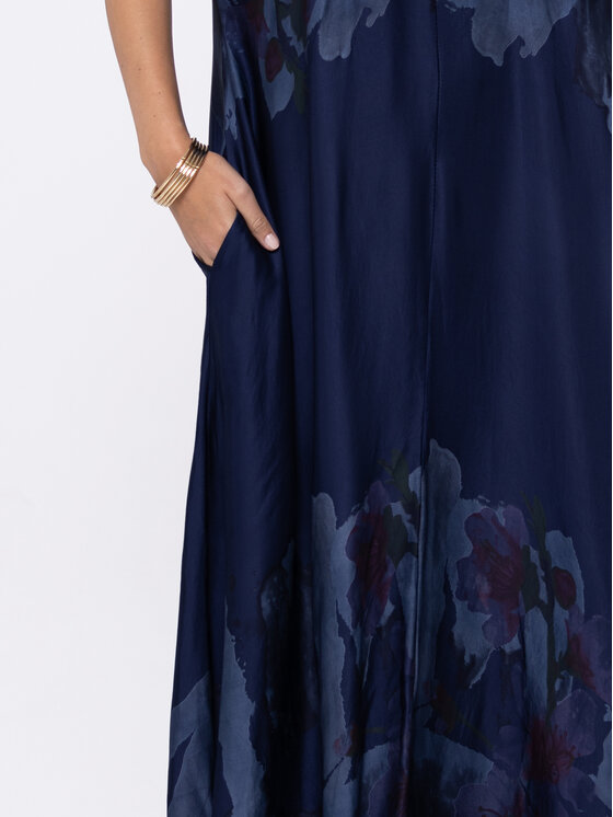 Miss LK Miss LK Sukienka codzienna MISSLKS Granatowy Loose Fit