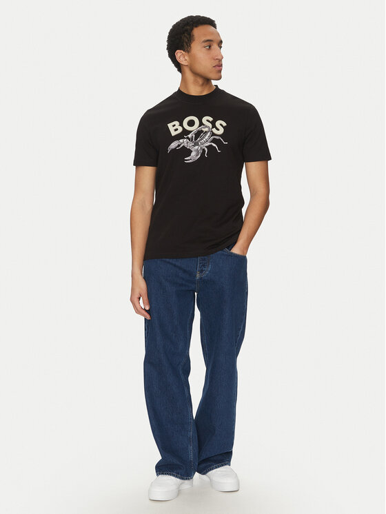 BOSS BOSS T-Shirt Te_Bossfish 50539196 Czarny Regular Fit