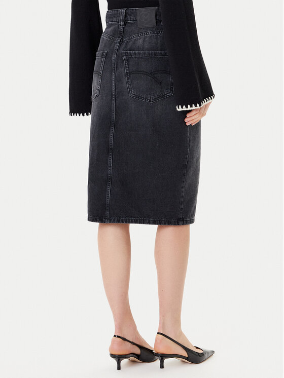 Marella Marella Spódnica jeansowa 2523106054200 Czarny Regular Fit
