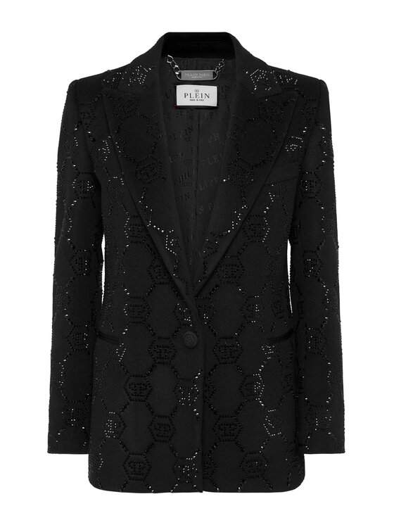 PHILIPP PLEIN PHILIPP PLEIN Marynarka 20127 Czarny Loose Fit