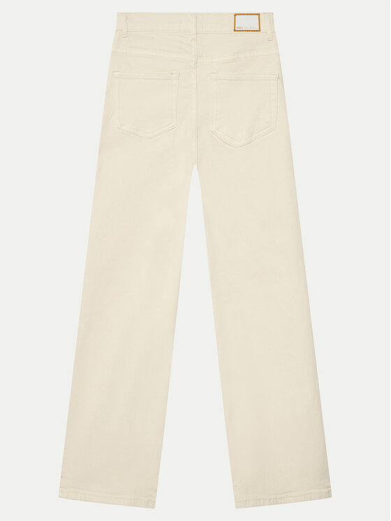Kids ONLY Kids ONLY Jeansy Juicy 15291571 Écru Wide Leg