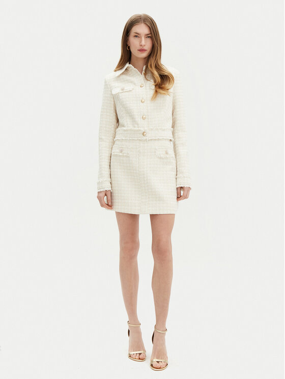 Guess Guess Mini sukně W5RD63 WGW82 Béžová Regular Fit