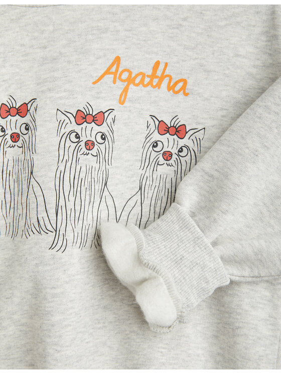 MINI RODINI Mini Rodini Bluza Agatha 2472011494 Szary Regular Fit