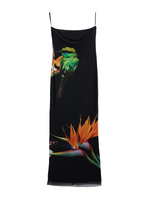 Desigual Desigual Ljetna haljina Colibri 25SWMK16 Crna Slim Fit