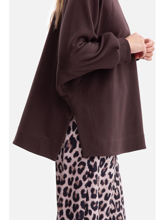 BeWear BeWear Bluza b306 Brązowy Baggy Fit