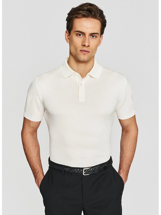 Pako Lorente Pako Lorente Polo P26SF-TX-024 Beżowy Classic Fit