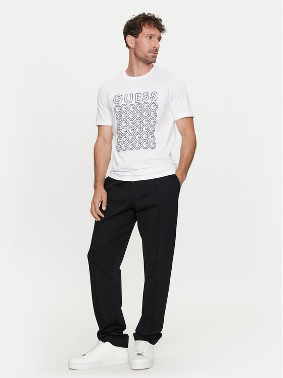 Guess Guess Hlače M3YB18 KBT22 Crna Regular Fit