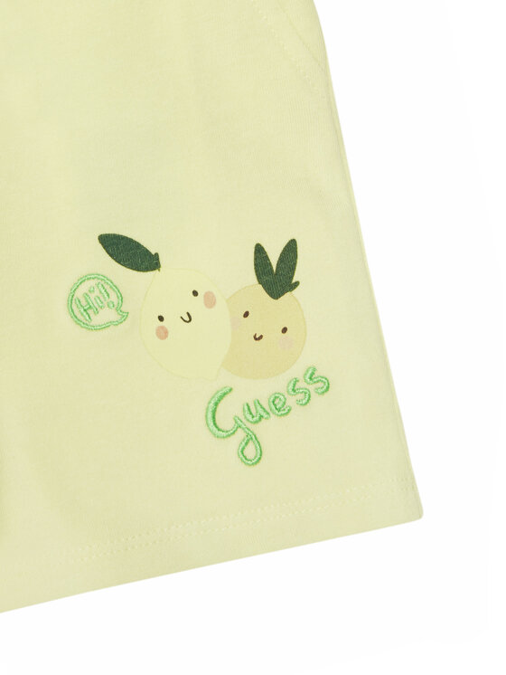 Guess Guess Souprava body a šortky P6GG03 K6YW1 Žlutá Regular Fit