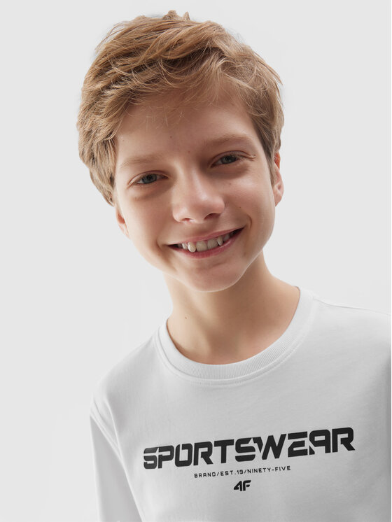 4F 4F T-Shirt 4FJWSS24TTSHM1114-10S Biały Regular Fit