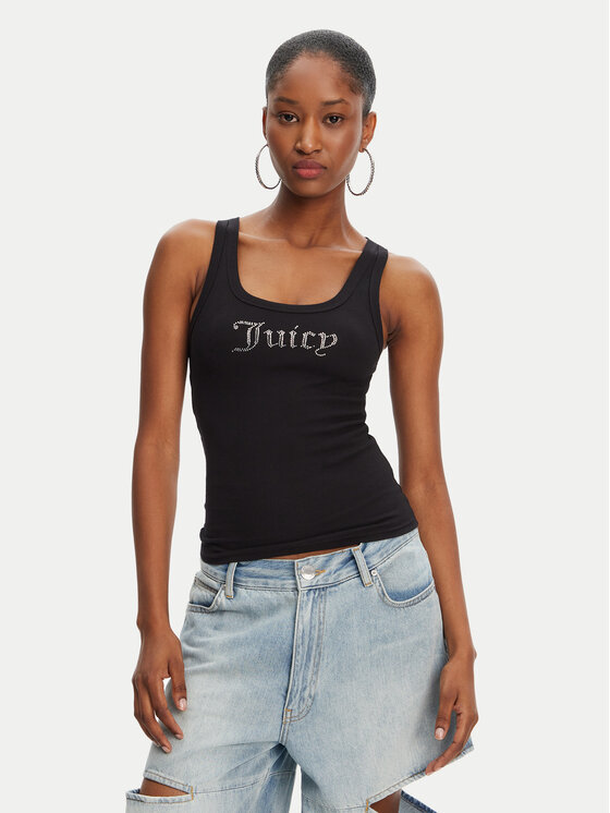 Juicy Couture Top Racer JCWLV125305 Čierna Slim Fit
