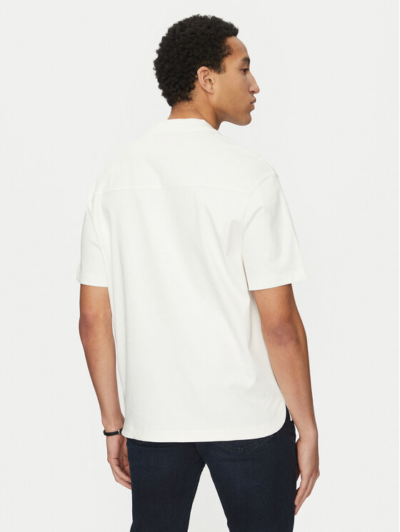 HUGO HUGO Marškinėliai Debostac 50535499 Écru Relaxed Fit