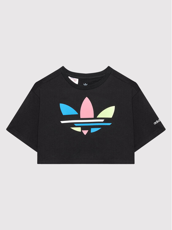 T-shirt adicolor Cropped H32349 Nero Loose Fit