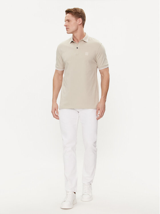 BOSS Boss Polo majica Passertip 50507699 Bež Slim Fit