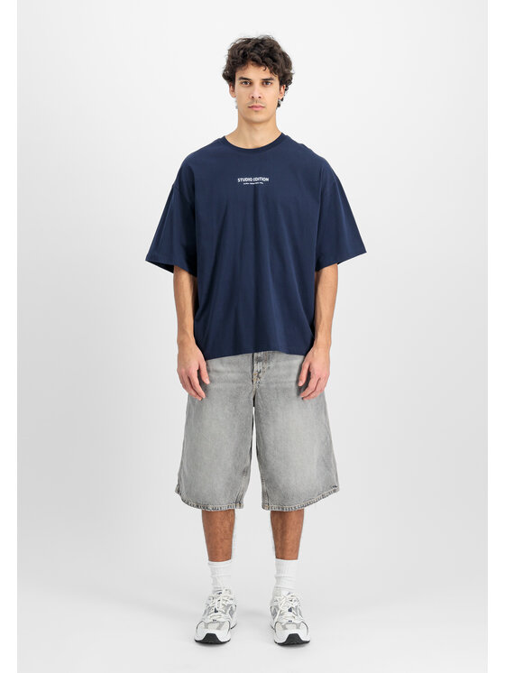 Alpha Industries Alpha Industries T-Shirt Studio Edition Backprint T-Shirt Granatowy Loose Fit