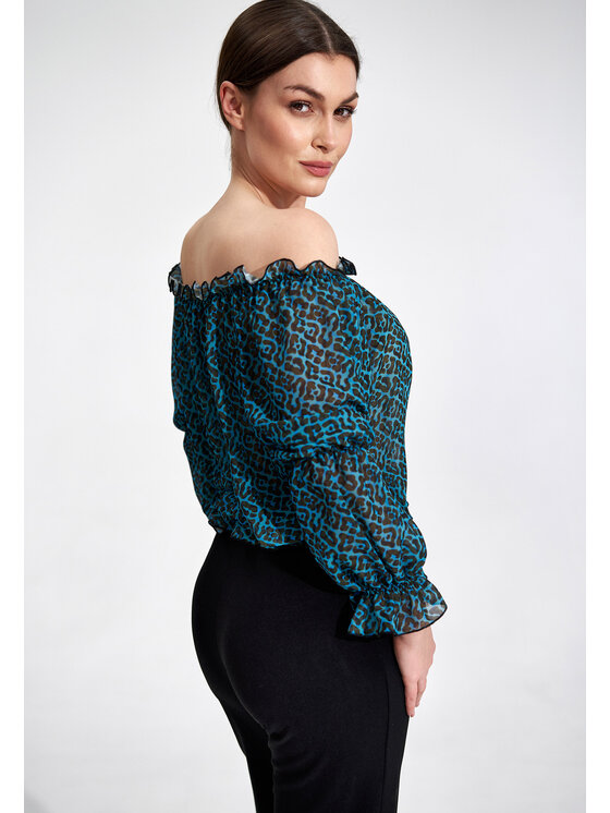 FIGL FIGL Bluzka M879 Kolorowy Regular Fit