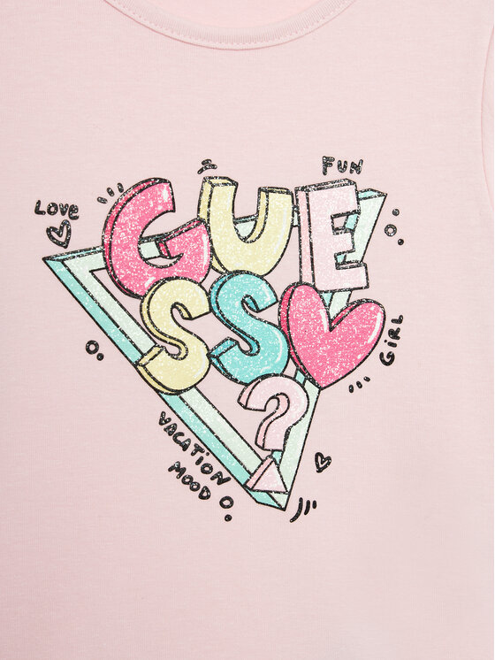 Guess Guess T-Shirt A4GI02 K6YW4 Różowy Regular Fit