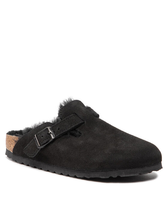 Kapcie Birkenstock, Rozmiar 41, Czarne, Boston Vl/Shearling 0259883
