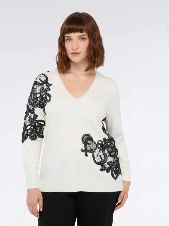 Fiorella Rubino Fiorella Rubino Maglione M696L008073N011 Bianco Regular Fit