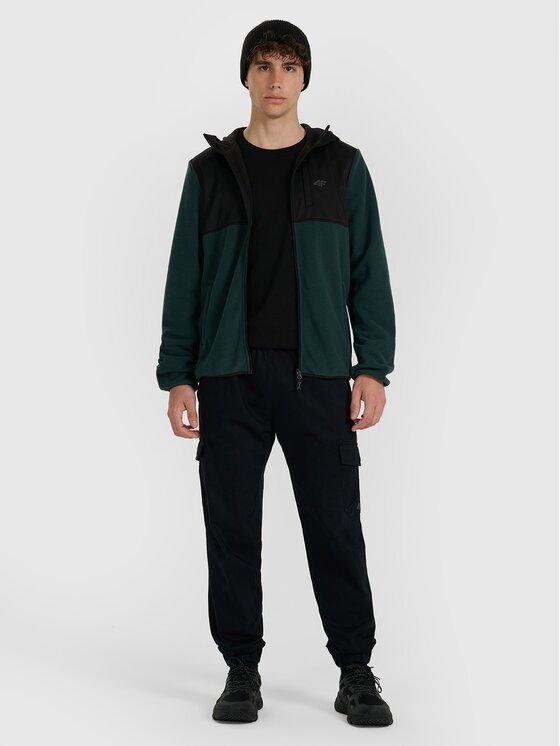 4F 4F Felpa di pile 4FWAW25TFLEM417-40S Verde Regular Fit