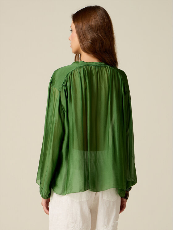 Oltre Oltre Blusa 2007J000772N005 Verde Regular Fit