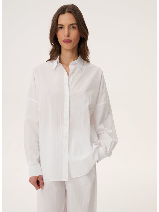LEBRAND LEBRAND Koszula Meryl Biały Regular Fit