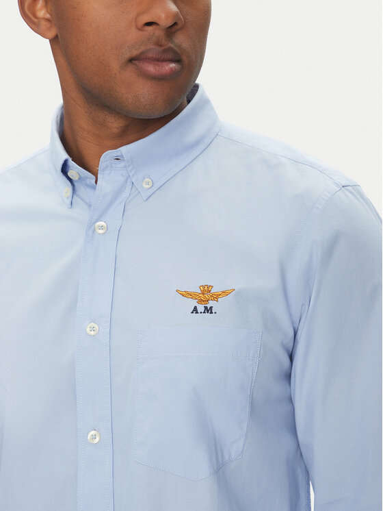 Aeronautica Militare Aeronautica Militare Marškiniai 251CA1277CT3532 Mėlyna Regular Fit