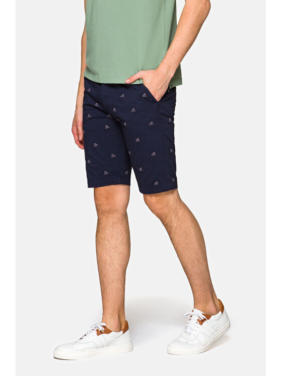 Lancerto Lancerto Szorty materiałowe Rico Granatowy Regular Fit