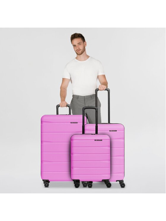 Franky Franky Komplet walizek 301058 Różowy