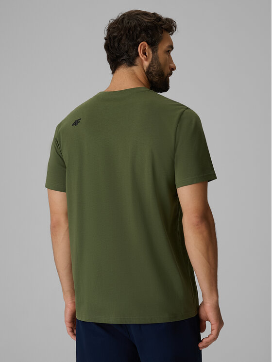 4F 4F T-Shirt BASIC+ Khaki Regular Fit
