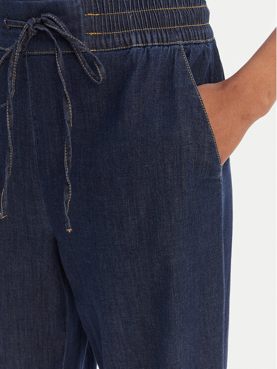 Marella Marella Jeans hlače Fingere 2615181091 Mornarsko modra Wide Leg