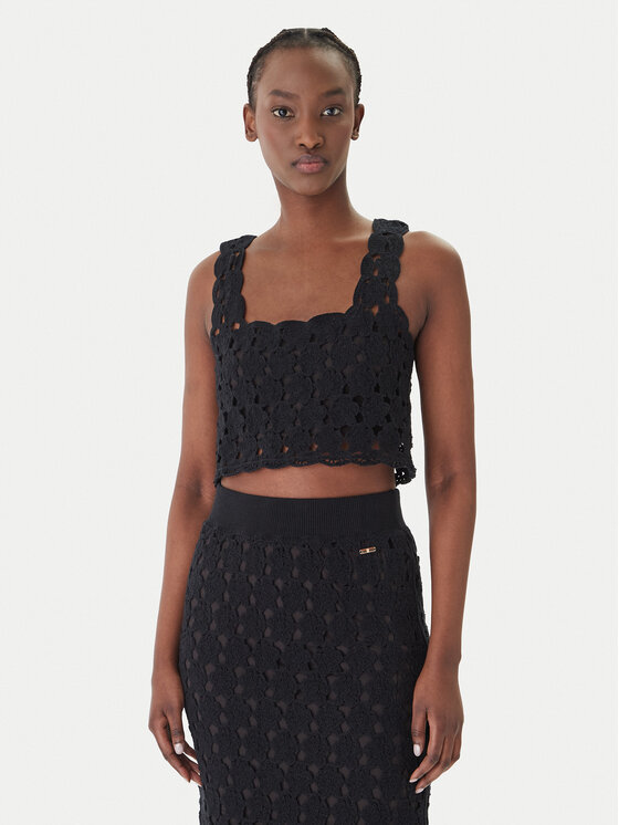 Fracomina Fracomina Marškinėliai FR26ST4017K488R6 Juoda Slim Fit