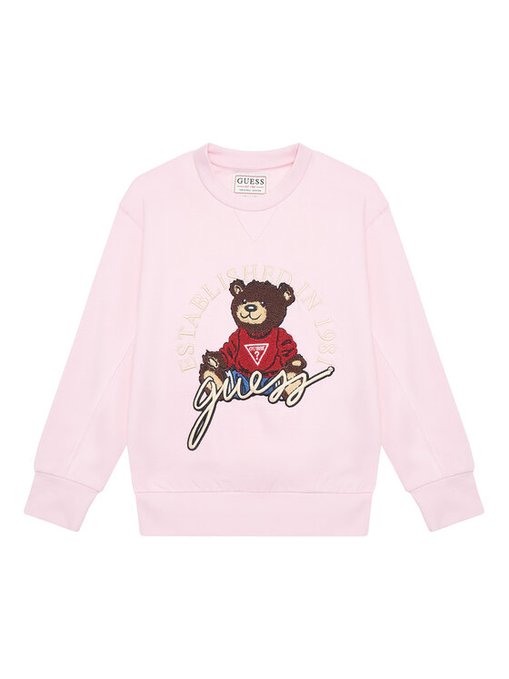 Guess Guess Суитшърт H5YJ00 KAX74 Розов Oversize
