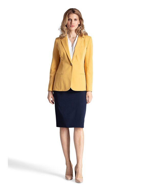 FIGL FIGL Σακάκι M653 Κίτρινο Regular Fit