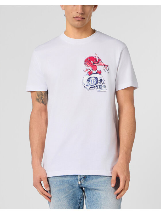 PHILIPP PLEIN PHILIPP PLEIN T-Shirt 28974 Bílá Regular Fit