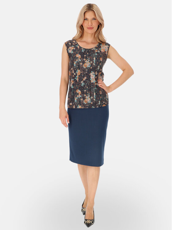 Potis & Verso Potis & Verso Bluzka Franka Granatowy Regular Fit