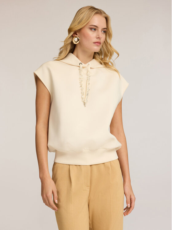 Motivi Motivi Felpa G852W003459N011 Bianco Over Fit