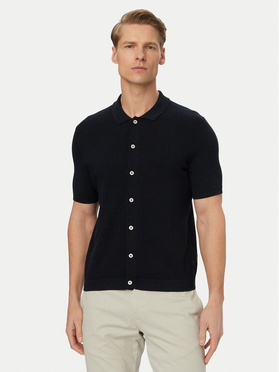 Bugatti Bugatti Hemd 7100-15536E Dunkelblau Regular Fit