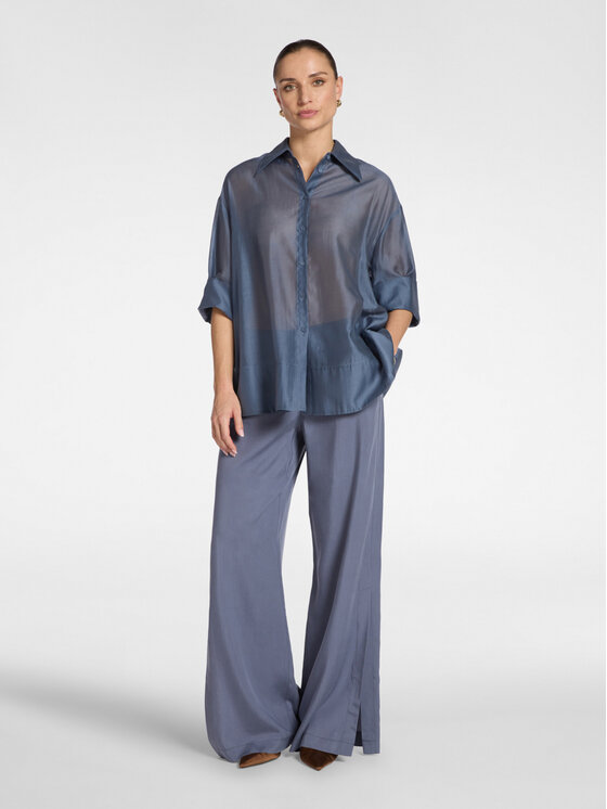 Elena Mirò Elena Mirò Camicia 5019Z000024N023 Blu Boxy Fit