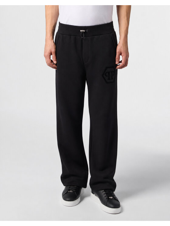 PHILIPP PLEIN PHILIPP PLEIN Teplákové nohavice 31313 Čierna Jogger Fit
