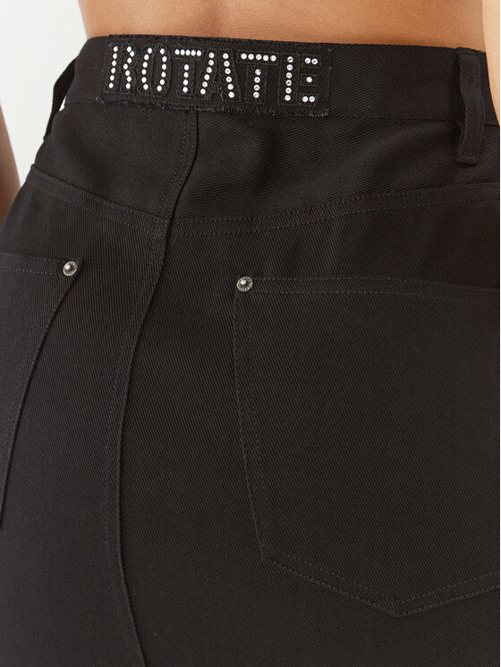ROTATE ROTATE Džínová sukně Twill 100534100 Černá Regular Fit