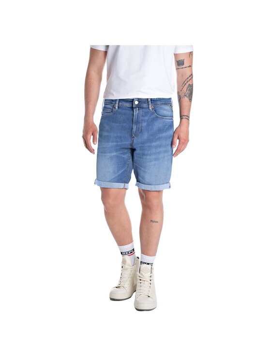 REPLAY REPLAY Szorty materiałowe 28638 Niebieski Slim Fit