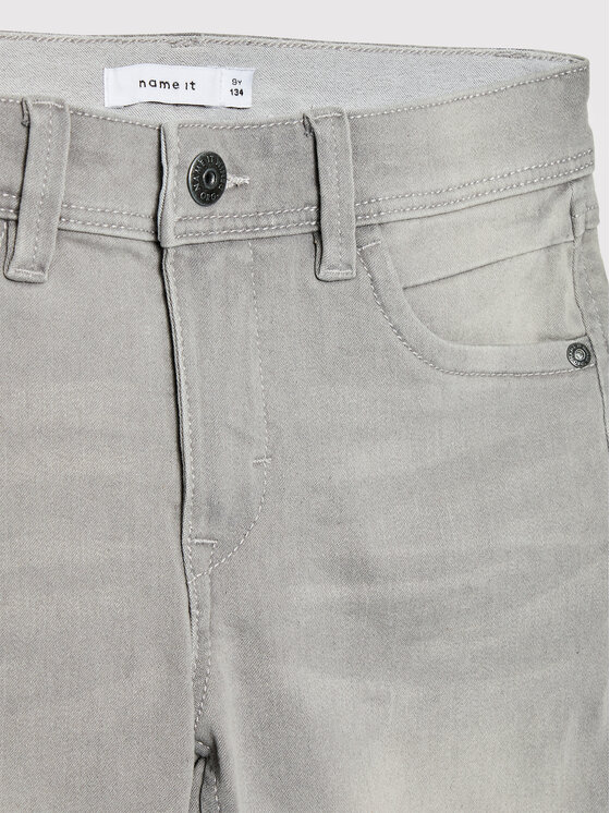 NAME IT NAME IT Szorty jeansowe 13150022 Szary Slim Fit